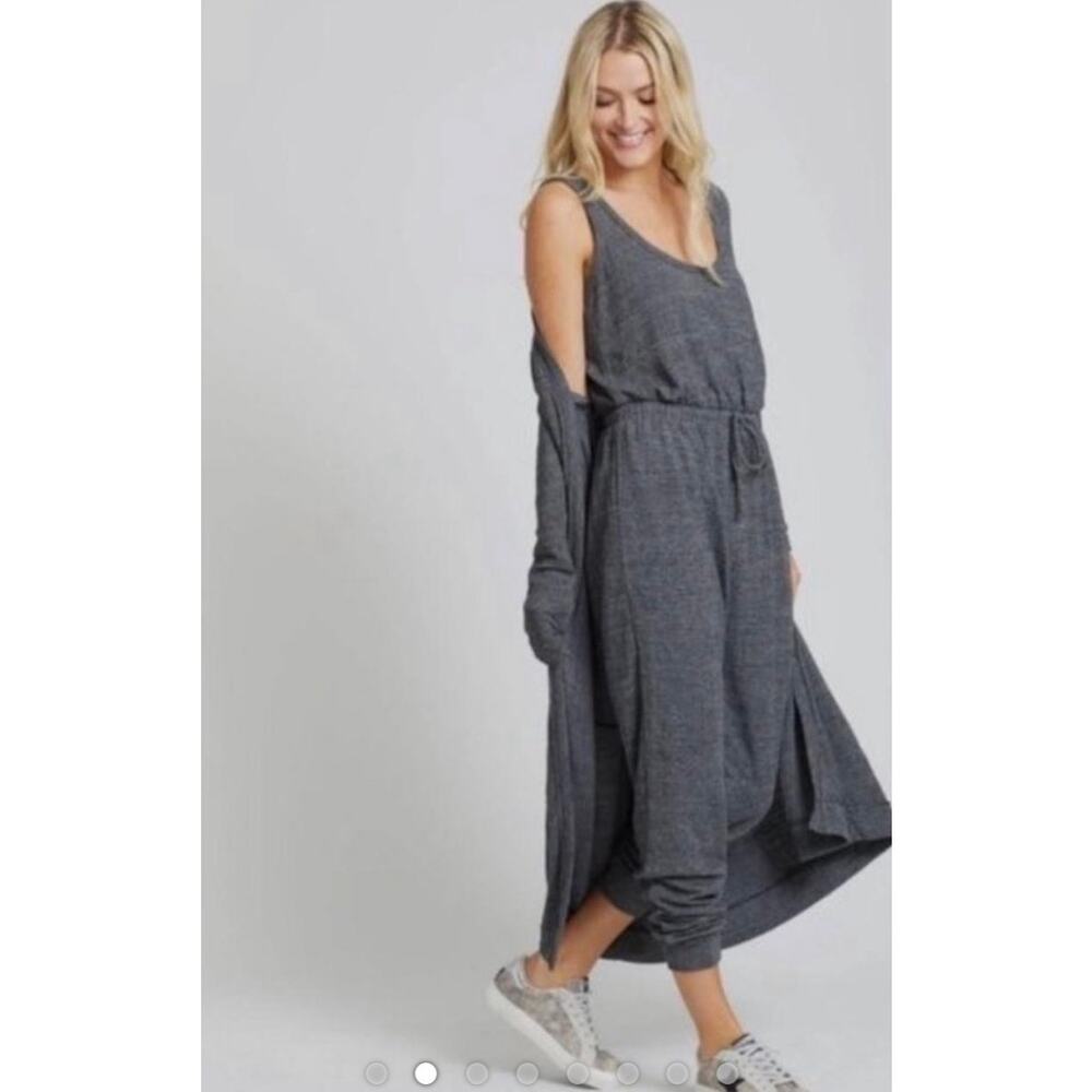 Free People Beach Bicoastal Gray Jumpsuit Women's Medium - Picture 10 of 10